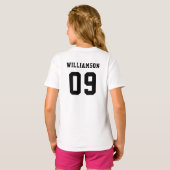 Naam van het honkbalteam van de softbalclub t-shirt (Achterkant volledig)