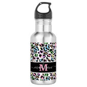 Naam van het Leopard-monogram van het dier Waterfles (Voorkant)