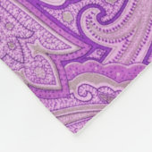 Naam van het paarse monogram van Paisley Fleece Deken (Hoek)