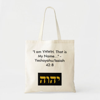 Naam van het YHWH-Tas/Bag Tote Bag