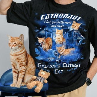 Naam van huisdier en collagefoto's in bootlegstijl t-shirt