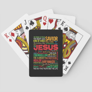 Naam van jesus koning savior counselor pokerkaarten