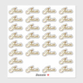 Naam van Jezus Calligrafie Tekst Vinyl Contour Sticker (Vel)