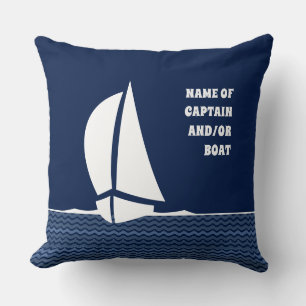 Naam van kapitein en/of boot (aanpasbaar) kussen