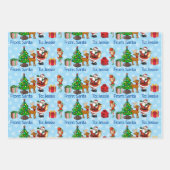 Naam van kind uit de Kerstman personaliseren Inpakpapier Vel (Voorkant)