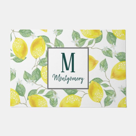 Naam van land Chic Waterverf Deurmat (Voorkant)