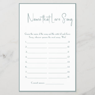 Naam van liefdessliergame flyer