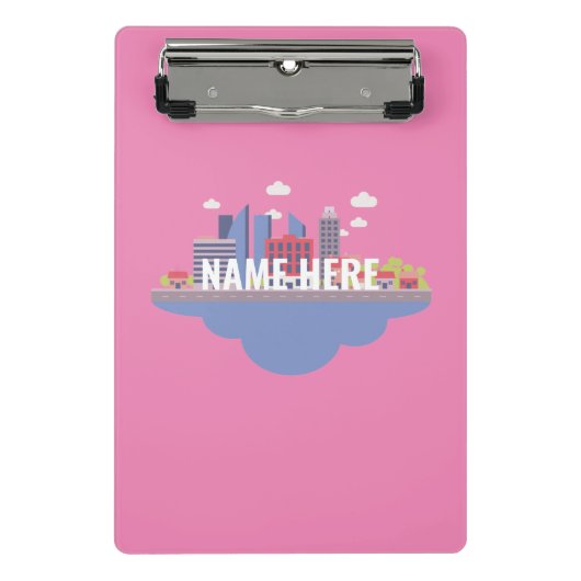 Naam van Mini Clipboard logo City Mini Klembord (Voorkant)
