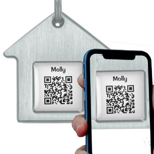 Naam van pakket met QR Code Design Pet ID Tag Huisdieren Naamplaatje