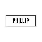 Naam van Phillip Rubberstempel (Afrduk)