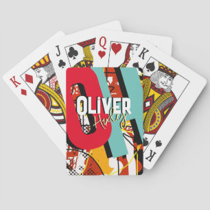 Naam van pokerspeler Kleur Vet Monogram Pokerkaarten