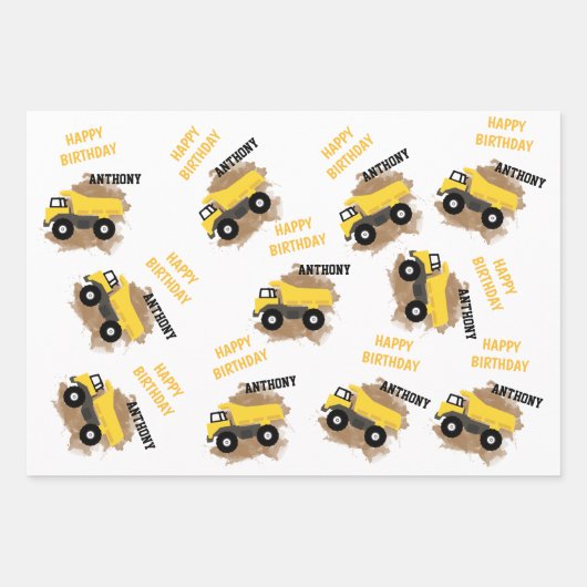 Naam van speciale driepuntsconstructiemuiken inpakpapier vel (Voorkant)