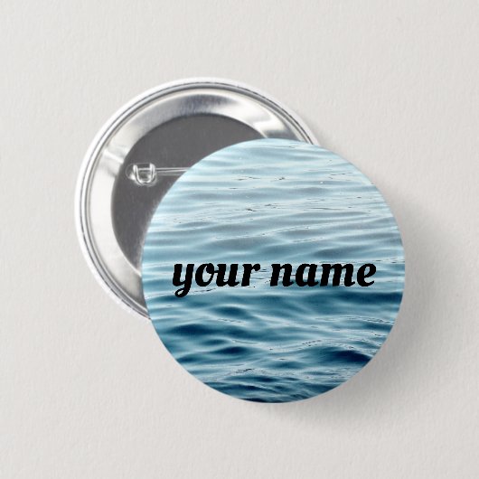 Naam van stromend water ronde button 5,7 cm (Voorkant /achterkant)