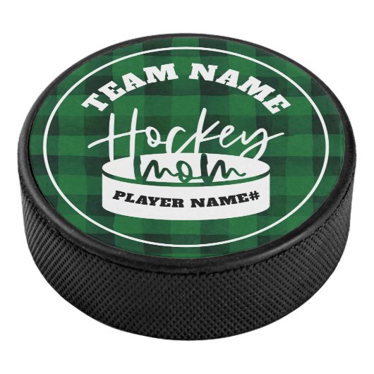 Naam van team Hockey mama aangepaste Hockey Puck (3/4)