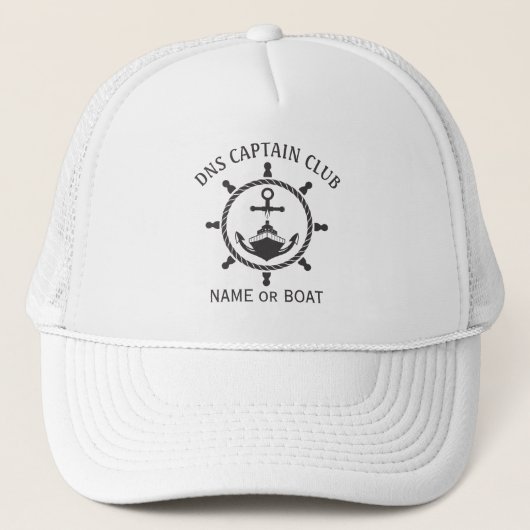 Naam van uw boot trucker pet (Voorkant)