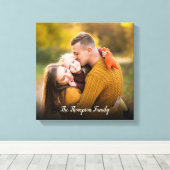 Naam van uw favoriete familiefoto canvas afdruk (Insitu (Houten vloer))