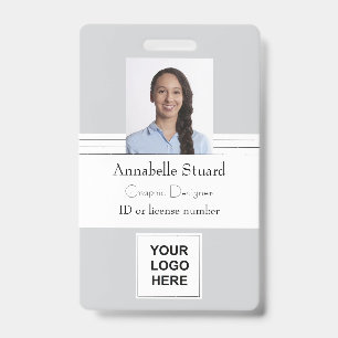 Naam van werknemer ID voor fotobeveiliging Badge