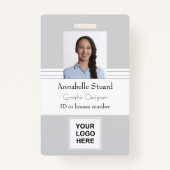 Naam van werknemer ID voor fotobeveiliging Badge (Voorkant)