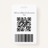 Naam van werknemer ID voor fotobeveiliging Badge (Achterkant)