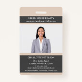 Naam vastgoedmakelaar badge (Voorkant)