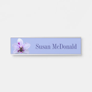Naam veranderen Bord Blauw Roze Indigo Orchid Deurbordje