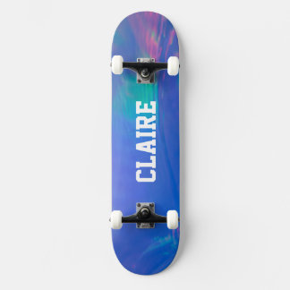 Naam Verzamelbare Holografische Koel Blauw Skateboard