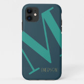 Naam Vet Monogram Case-Mate iPhone Case (Achterkant)