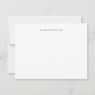 Naam vintage schrijfmachine notitiekaartje