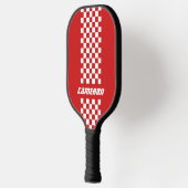 Naam Volledig aangepaste kleuren Dubbele gecheckte Pickleball Paddle (Links)