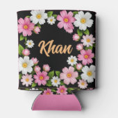 Naam voor witte en roze bloemen blikjeskoeler (Achterkant)