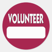 Naam Vrijwilliger Tag Badge (Voorkant)