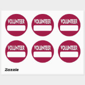 Naam Vrijwilliger Tag Badge (Vel)