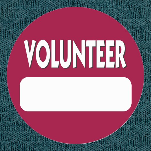 Naam Vrijwilliger Tag Badge