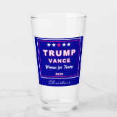 Naam, Vrouwen voor Trump 2024 Verkiezing Keepsake  Glas (Voorkant)
