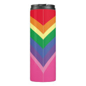 Naam w/Rainbow Pride Thermische Tumbler Thermosbeker (Achterkant)