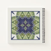 Naam Waterverf Abstract Geometric Pattern Blue Notitieboek (Achterkant)
