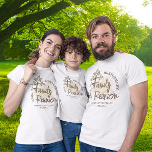 Naam waterverf Family Reunion Script Tree T-shirt