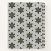 Naam Waterverf Geometric Star Pattern Grey Brown Notitieboek (Achterkant)