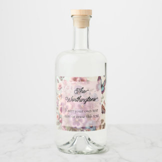 Naam Waterverf  Pansies Flowers Pastels Likeurfles Etiket