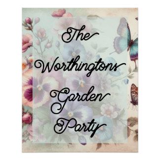 Naam Waterverf Pansies Flowers Pastels Perfect Poster