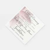 Naam Wedding Program Roos Floral Funny Quotes Servet (Hoek)