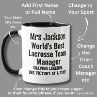 Naam, Werelden Beste Lacrosse Teammanager