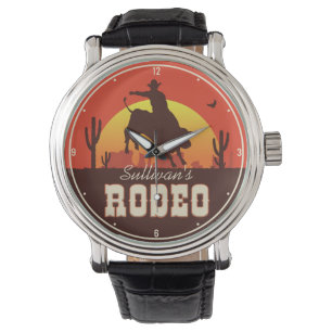  NAAM Westerne Cowboy Bull Rider Rodeo Horloge