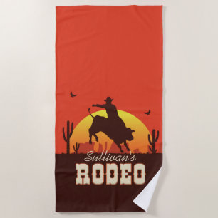  NAAM Westerne Cowboy Bull Rider Rodeo Strandlaken