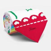 Naam white gymnastics rainbows unicorns stropdas (Opgerold)