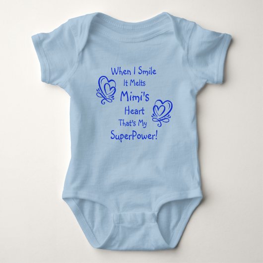 Naam wijzigen Alle tekstglimlach Breekt hart Super Romper (Voorkant)