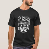 Naam wijzigen Datum Jaar 20xx Papa Gepromoveerd na T-shirt (Voorkant)