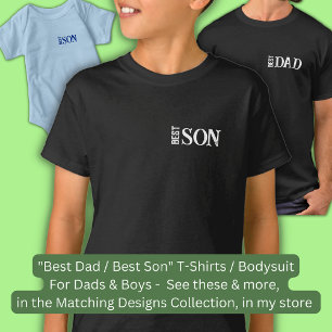 Naam wijzigen Tekst, Beste SON, Matching Father So T-shirt