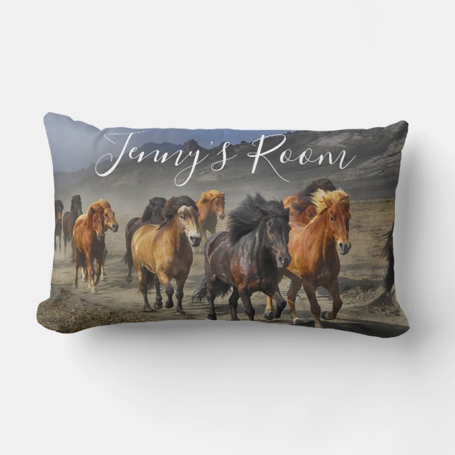  naam Wilde Paarden Pillow Kussen (Voorkant)