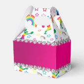 Naam witte voorhoofdregenboogeenhoorns bedankdoosjes (Achterkant)